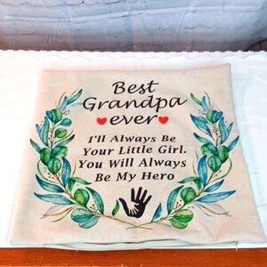 Best  Grandpa ever burlap pillow cover‎ new